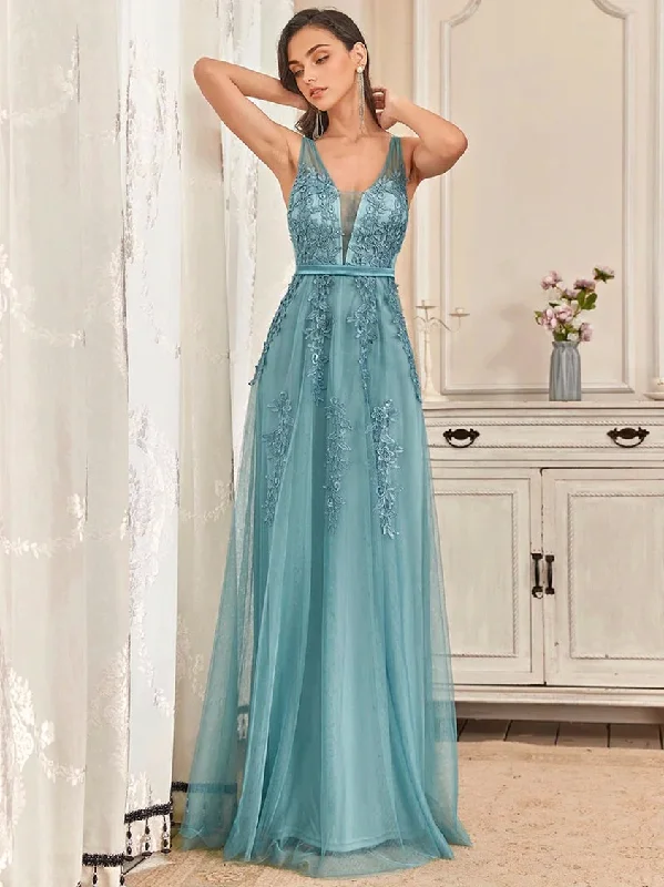 prom dress inspiration galleriesJuliaFashion - 2024 Women Long Lace Beading V-neck Sleeveless Backless Prom Dresses