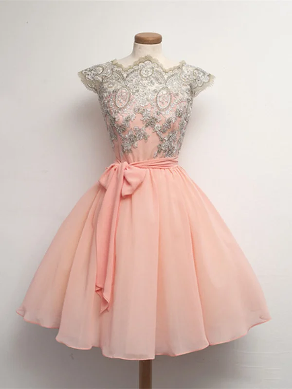 pastel prom dressesCustom Made Pink Lace Prom Dresses, Short Pink Dresses For Prom, Homecoming Dresses