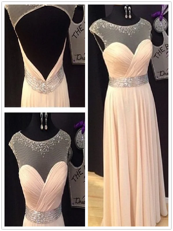 convertible prom dressesCustom Made A Line Round Neck Floor Length Prom Dresses, Long Formal Dresses