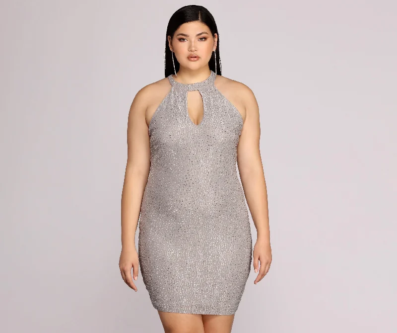 Formal Dress for Corporate AwardsPlus Stunning In Silver Formal Dress