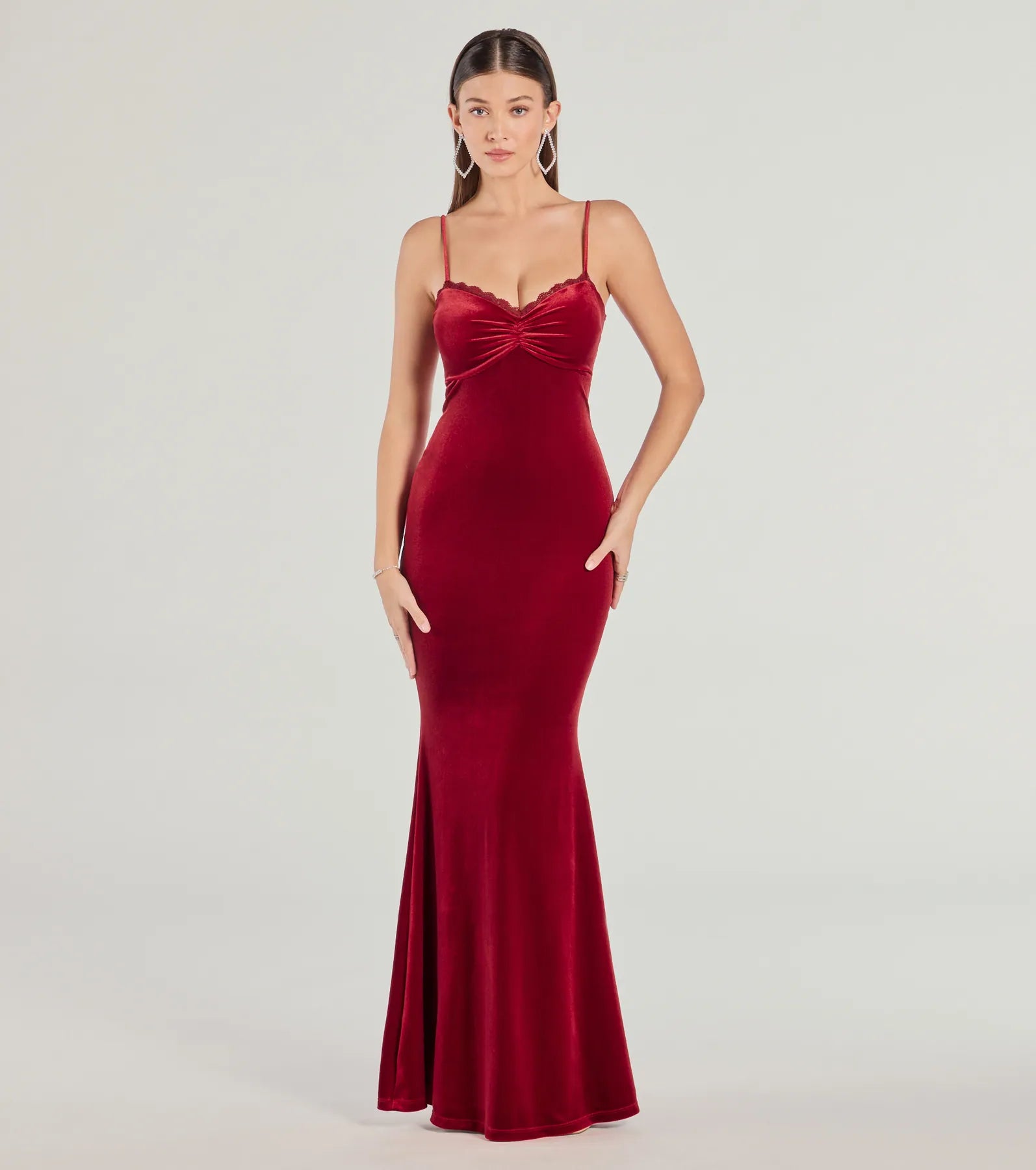 Formal Dress for GraduationsKatie Open Back Mermaid Velvet Formal Dress