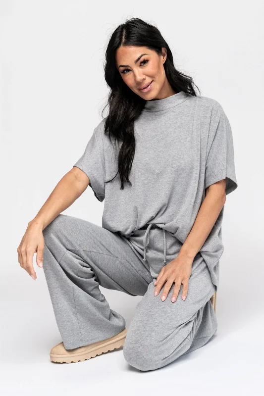 women's tops for bridal showers and baby showersTravel Top in Grey - FINAL SALE