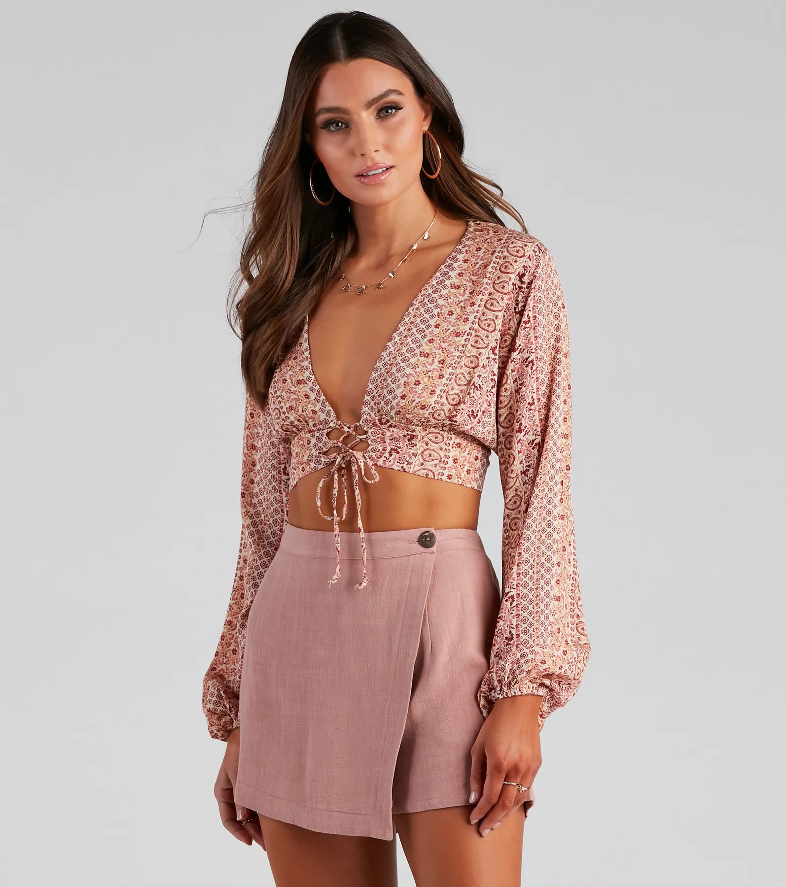 women's tops that offer a perfect blend of style, comfort, and affordabilityBohemian Flair Paisley Crop Top