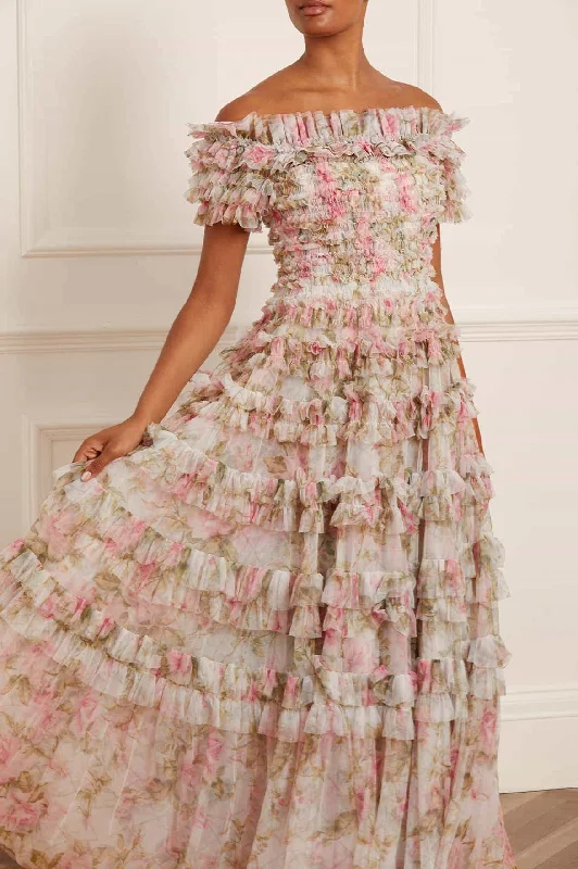 Formal Dress for Glamorous ThemesEnglish Rose Lisette Off Shoulder Gown