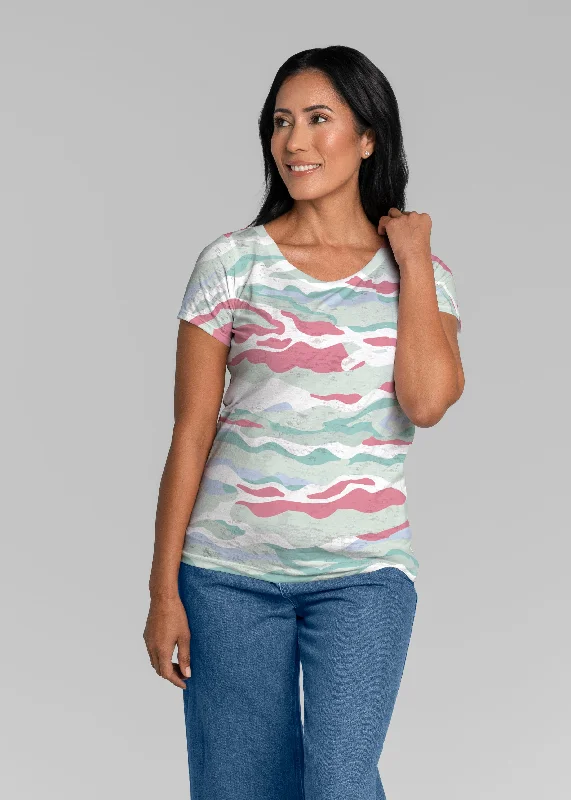 women's tops for those who want to add a touch of sophistication to their casual attireMountain View Brick (17296) ~ Short Sleeve Scoop Shirt