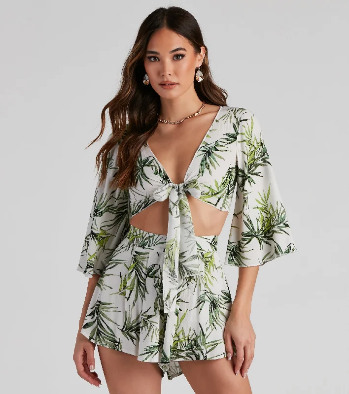 women's tops with floral printsLife's A Breeze Kimono Tie-Front Top