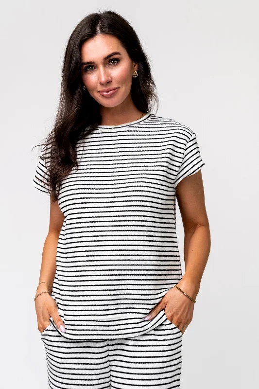 women's tops with unique designsPepper Top in White - FINAL SALE