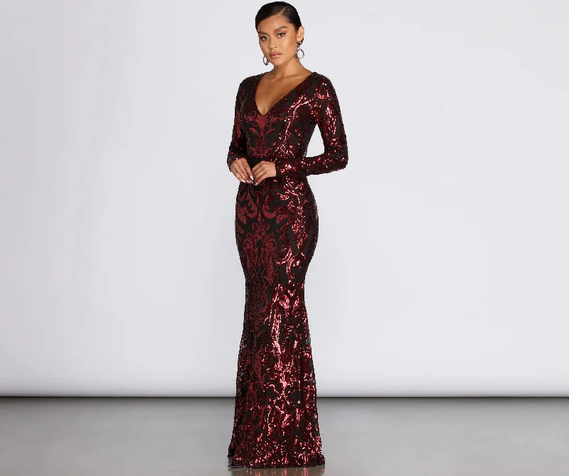 Formal Dress for Masquerade BallsCecile Sequin Formal Gown