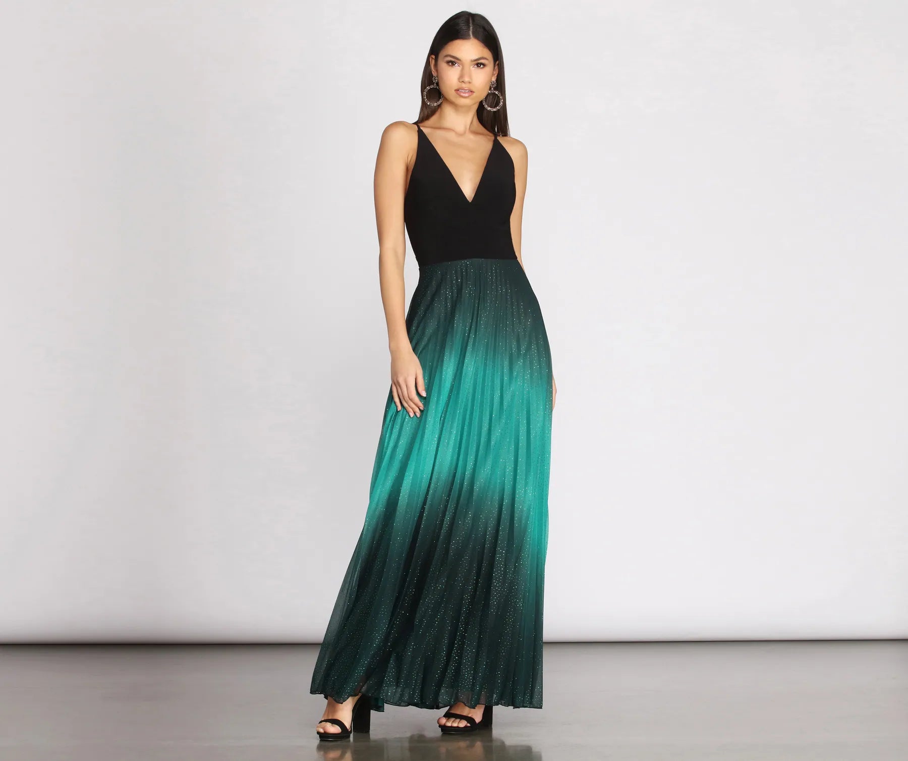 Formal Dress for WeddingsMishka Pleated Ombre Formal Dress