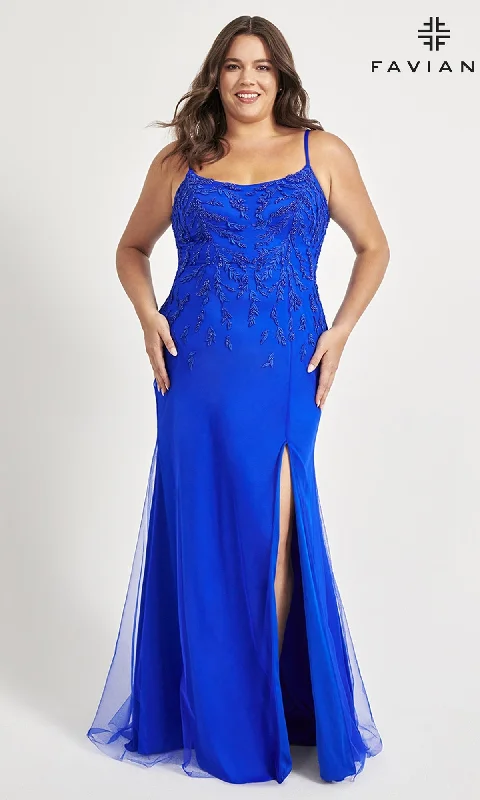 Formal Dress for Opera NightsFaviana Plus-Size Beaded Long Formal Dress 9559