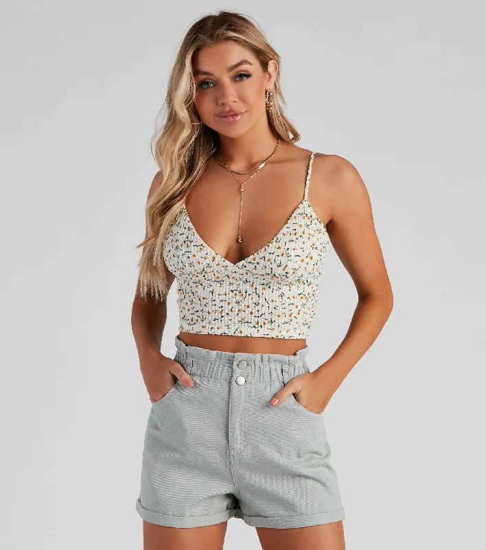 women's tops for those who want to add a personal touch to their wardrobe with unique and one-of-a-kind piecesFresh As A Daisy Crop Top