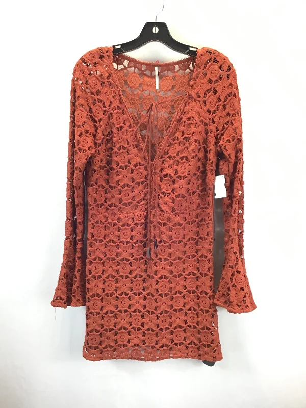 women's designer dressesDress Casual Short By Free People In Orange, Size: 12